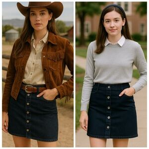 Levi’s Made & Crafted High Rise Button Front Dark Denim Mini Skirt Size 6 NWT